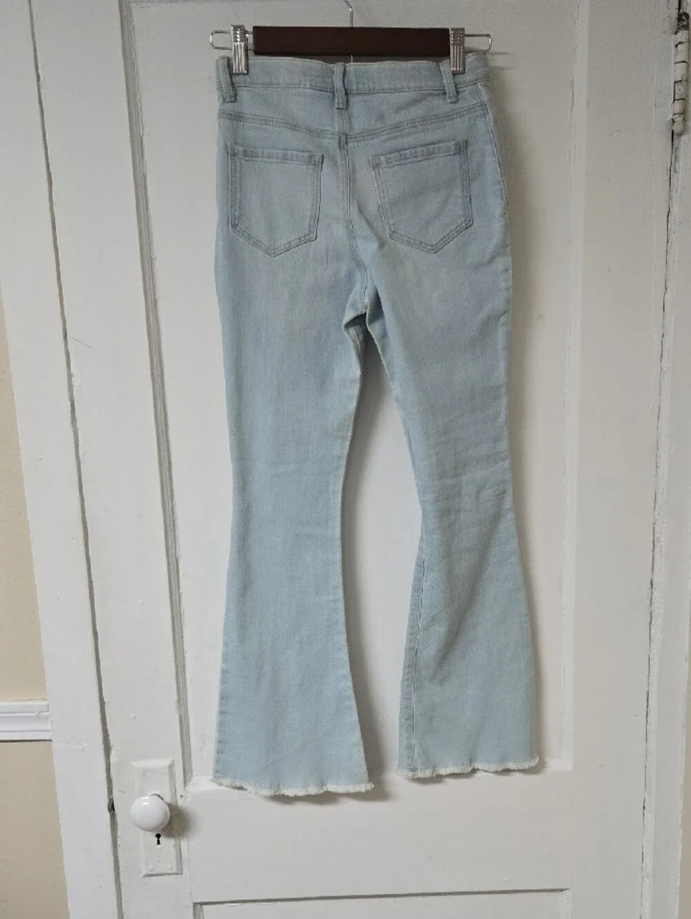 NWT Girls OshKosh B'gosh Light Blue Flare Jeans with Patch Accents